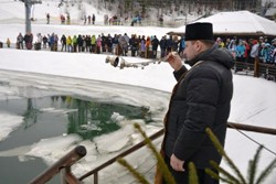 Освячення води на Буковелі .(ФОТО)