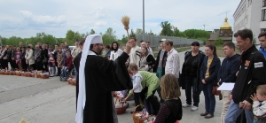 Великодні кошики для вимушено переселених осіб освятив Патріарх УГКЦ 