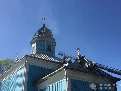 При пожежі постраждала церква на Волині
