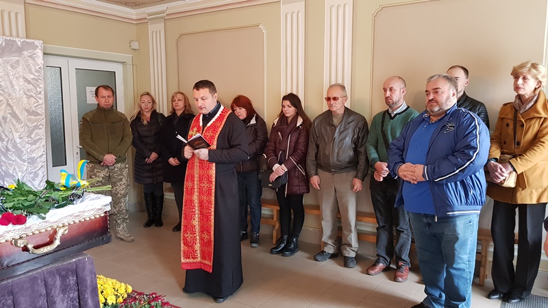 Прощання із воїном у Львівському шпиталі