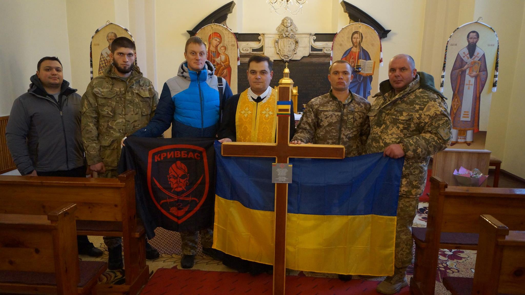 Українські воїни відвідали Вільнюський храм отців Василіян