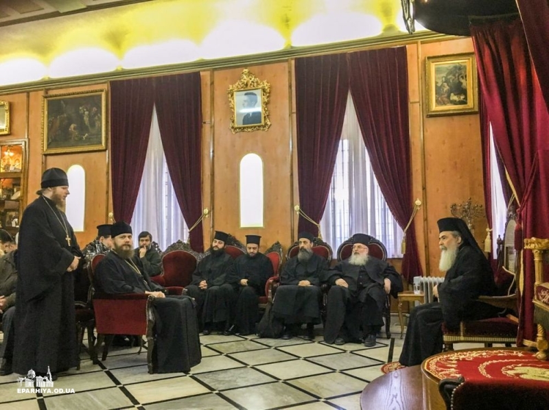 Паломники УПЦ МП зустрілись з Єрусалимським Патріархом Феофілом