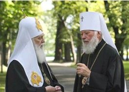Святійший Патріарх Філарет (УПЦ КП) і Блаженнійший Митрополит Володимир (УПЦ МП) 